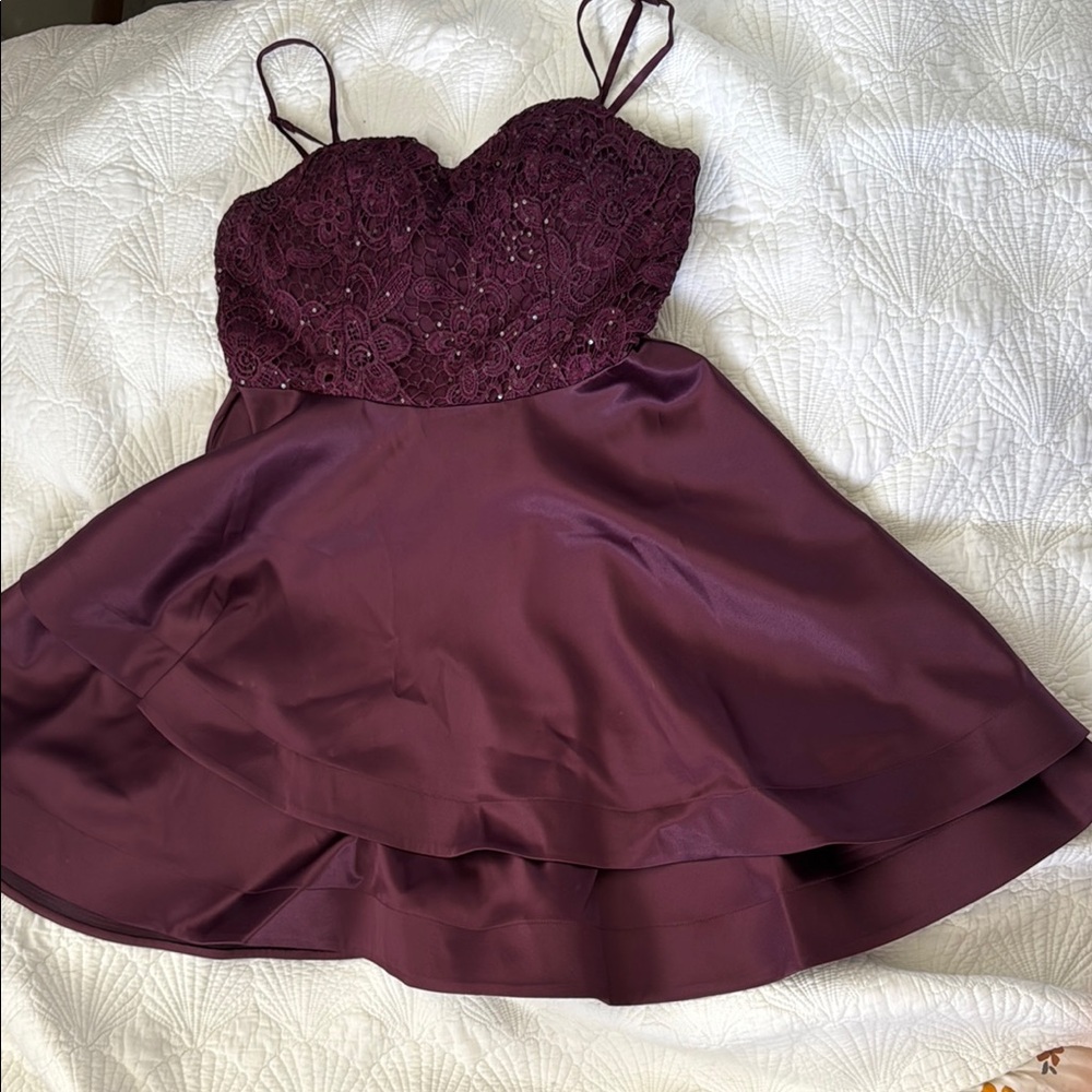 My Michelle Burgundy Attire
